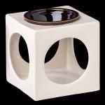 Куб, аромалампа, керамика, белый, 8х9см, без упаковки