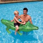 INTEX И грушка надувная для плавания Крокодил 168x86  см, рем комплект, от 3 лет 58546