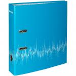 Папка-регистратор Berlingo Neon, 70 мм, ламинированная, неоновая голубая, AMl70801