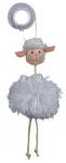 45560 Игрушка для кошки Овца с колокольчиком, на резинке, 20 см, плюш