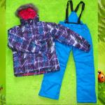 Комплект зимний (Куртка мембрана PINZEL PSG TECH сирень + Штаны горнолыжные голубой) рр 152