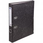 Папка-регистратор OfficeSpace 50 мм, мрамор, черная, нижний метал. кант, 251892