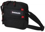 Сумка Wenger Horizontal Accessory Bag, для докум., черная/красная, 23х5х18 см