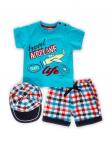 Комплект для мальчика: футболка, шорты и кепка