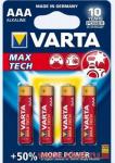 Элемент питания Varta 4703.101.404 Max-Tech/Longlife Max Power LR03/286 BL4