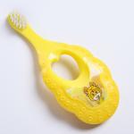 Детская зубная щетка с мягкой щетиной, цвет желтый