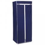 Шкаф тканевый для одежды, 140х55х44 см, металл, пластик, ткань, тёмно-синий
