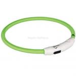 12700 Мигающее кольцо для собак USB, XS–S: 35 см, нейлон, зеленый, USB