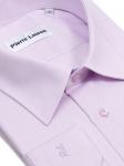 1574TBS Розовая однотонная мужская рубашка больших размеров