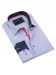 0192TESF Приталенная мужская рубашка с длинным рукавом Slim Fit