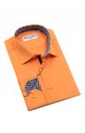 0165TESF арт. Мужская оранжевая рубашка Elegance Slim Fit