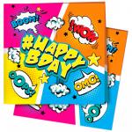 Салфетки ПатиБум "Комиксы. HappyBday", 24*24см, 12шт., европодвес, 6058272