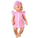 Розовое платье для куклы Baby Born ростом 43 см