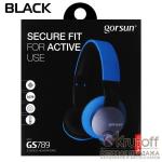 Наушники Gorsun GS-789 (black) с микрофоном и регулятором громкости