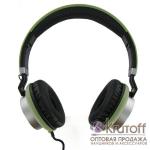 Наушники Gorsun GS-789 (green) с микрофоном и регулятором громкости