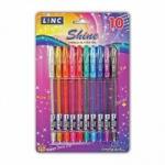 Ручка гелевая LINC SHINE 1 мм., фиолетовая  с блестками
