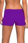 Фиолетовые купальные шорты с широким поясом