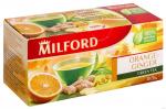 Milford Апельсин-Имбирь зеленый чай, 20 пак.