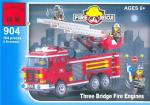 Конструктор "Пожарная машина с лестницей" 364 дет. 34,25*25,1*5,25 см.