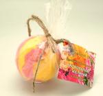 *Бурлящий шарик Исполнение желаний (желто-розовая,  аромат «СОЧНЫЙ АРБУЗ») для ванн 150 грамм с сюрпризом (игрушка внутри), бомбочка
