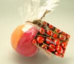 Бурлящий шарик Вишня (вишнево-оранжевая) для ванн 140 грамм, АНТИСТРЕСС