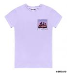 Лавандовая  женская футболка с подворотами Моменты лета