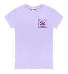 Лавандовая  женская футболка с подворотами Sc