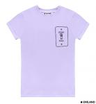 Лавандовая  женская футболка с подворотами Выключатель