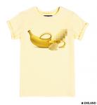 Бежевая  женская футболка с подворотами Банановая цензура