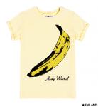 Бежевая  женская футболка с подворотами Банан