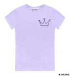 Лавандовая  женская футболка с подворотами Принцесса