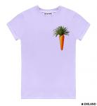 Лавандовая  женская футболка с подворотами Морковная пальма