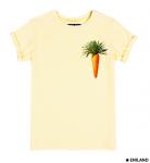 Бежевая  женская футболка с подворотами Морковная пальма
