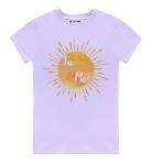 Лавандовая  женская футболка с подворотами Мое солнышко