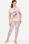 Пижама с бриджами "Стрекозы", розовый (536-2)