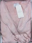 Легкий махровый халат с вышивкой SANDRA