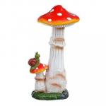 INBLOOM Фигурка садовая " гриб с улиткой", 14х25,5х11,5   см, полирезин