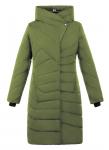 Пальто женское Магда зеленая плащевка (синтепон 200) С 0486