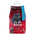 Наполнитель Pi-Pi-Bent 10 кг Сенсация свежести, комкующийся для туалета кошек, крафт пакет