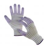 Перчатки нейлоновые, с латексной пропиткой, размер 7, цвет МИКС, «Полоса»