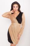 Контрастное двухцветное платье Блеск 8511 (Золото/розовый), Modus
