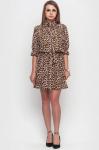 Леопардовое платье-мини Арт. 3899 (коричневый), Santali