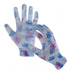 Перчатки нейлоновые, с латексной пропиткой, размер 8, цвет МИКС