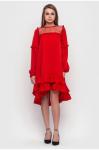 Асимметричное платье с оборкой внизу Арт. 3906 (красный), Santali