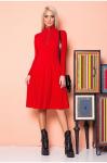 Красное платье со сборками и золотистой молнией Арт. 300458 (красный), Garda