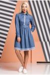 Джинсовое платье с отделкой из кружева Арт. 300455 (голубой), Garda