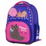 Ранец Berlingo Profi Funny cats 36*28*18 см, 2 отделения, 4 кармана, анатомическая спинка, RU05404