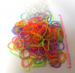 10076 Набор резиночек Цветные Ребристые для плетения Loom Bands 200 шт