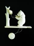 Богородская игрушка "Медведь с колоколами" арт.8024 (РНИ)