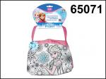D&M Набор для росписи сумочки "Эльза" розовая с голубым цветком арт.65071